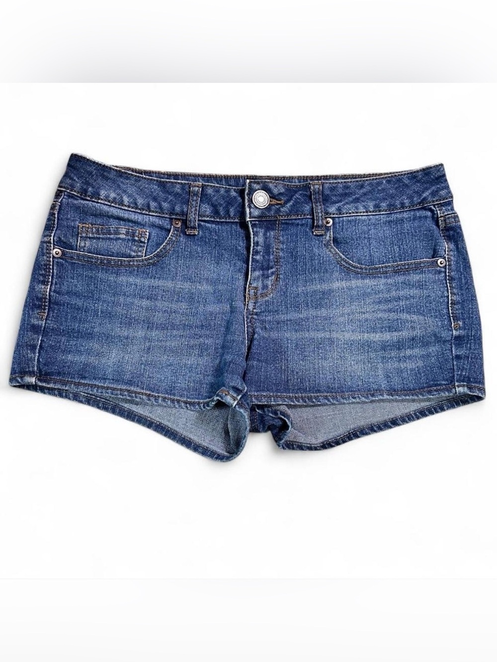 Y2K 2000s SO Women's Blue Denim Micro Shorts